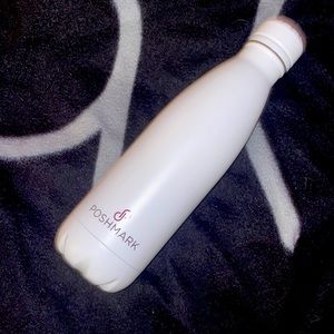 PoshMark White w PoshMark and Logo on bottom, Insulated Water Bottle